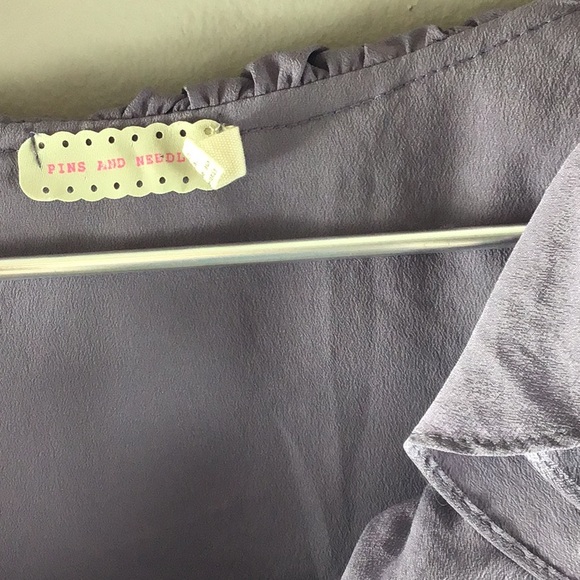 Anthropologie Purple Ruffle Mini Dress - Picture 3 of 8